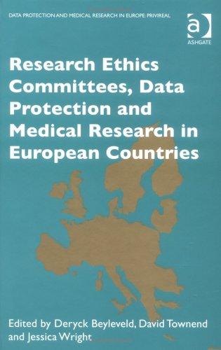Research Ethics Committees, Data Protection and Medical Research in European Countries by Townend, D cover